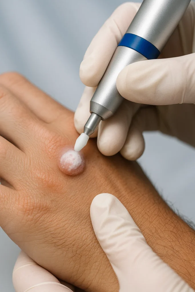 example of wart removal Northamptonshire using cryopen