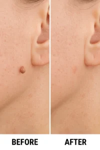 Skin tags removal Northamptonshire before and after