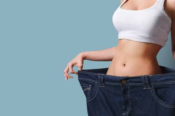 woman after fat reduction treatment Northamptonshire