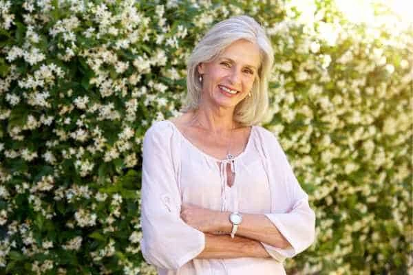 Older woman happy with urinary incontinence treatment Northamptonshire