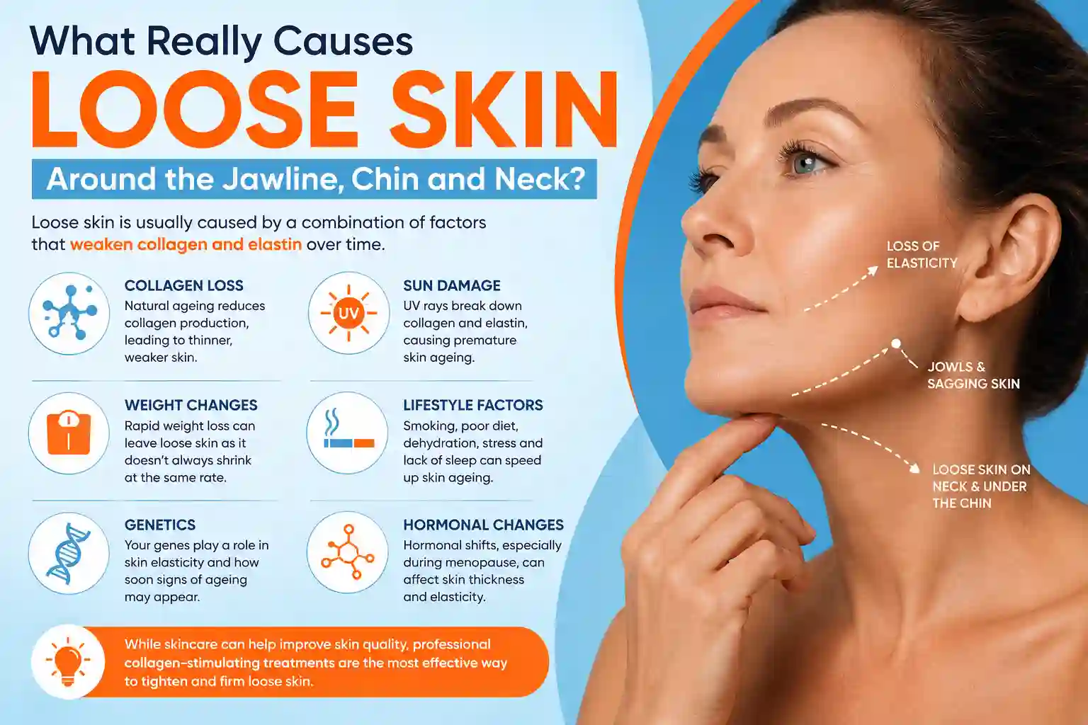 What Really Causes Loose Skin Around the Jawline, Chin and Neck Northamptonshire?